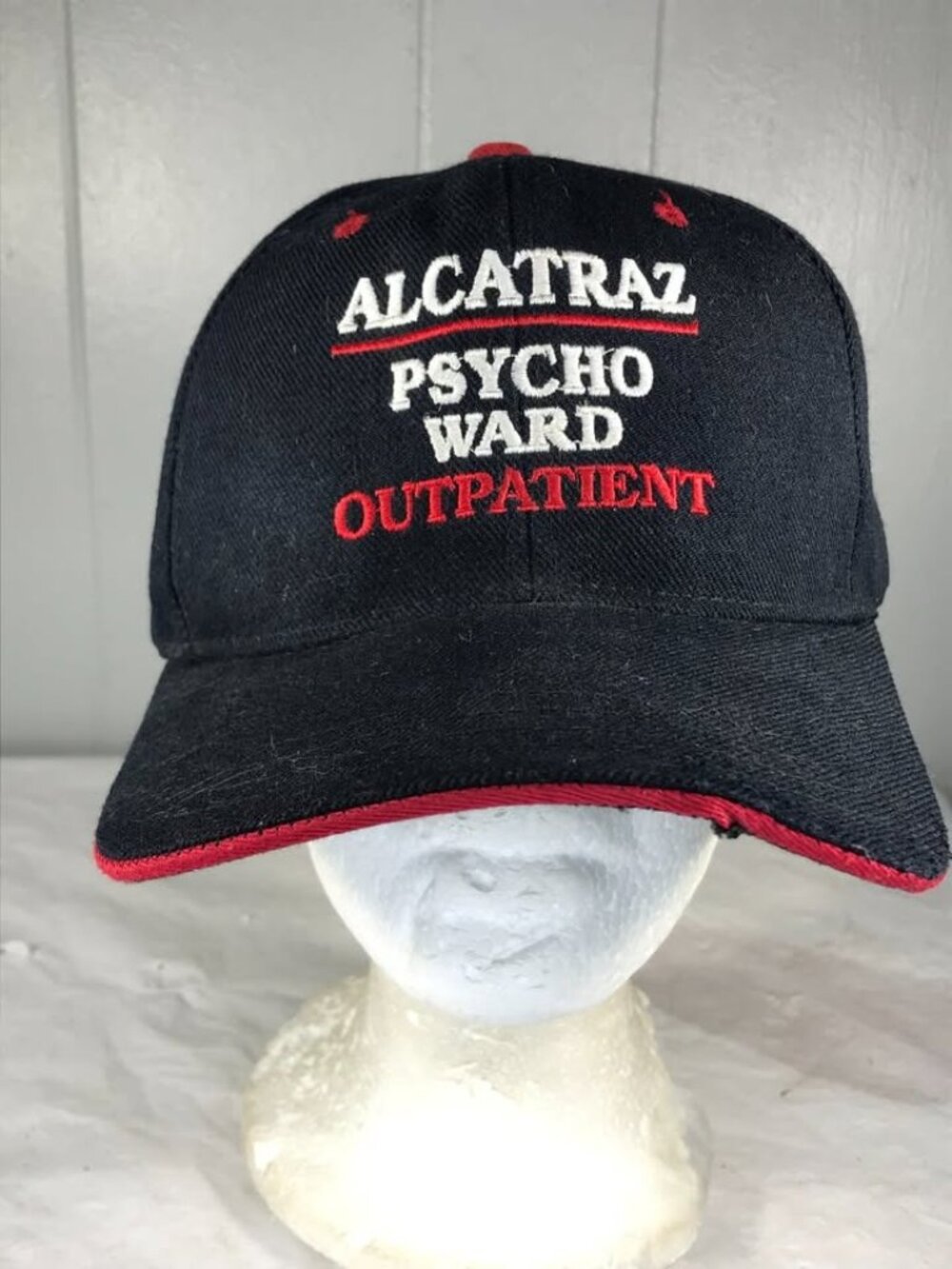 Vintage Alcatraz Prison Psycho Ward Outpatient Novelty Hat Cap